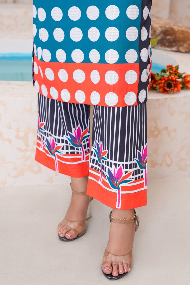 Multi Silky Lawn 2 Pc Suit | Ready-to-Wear