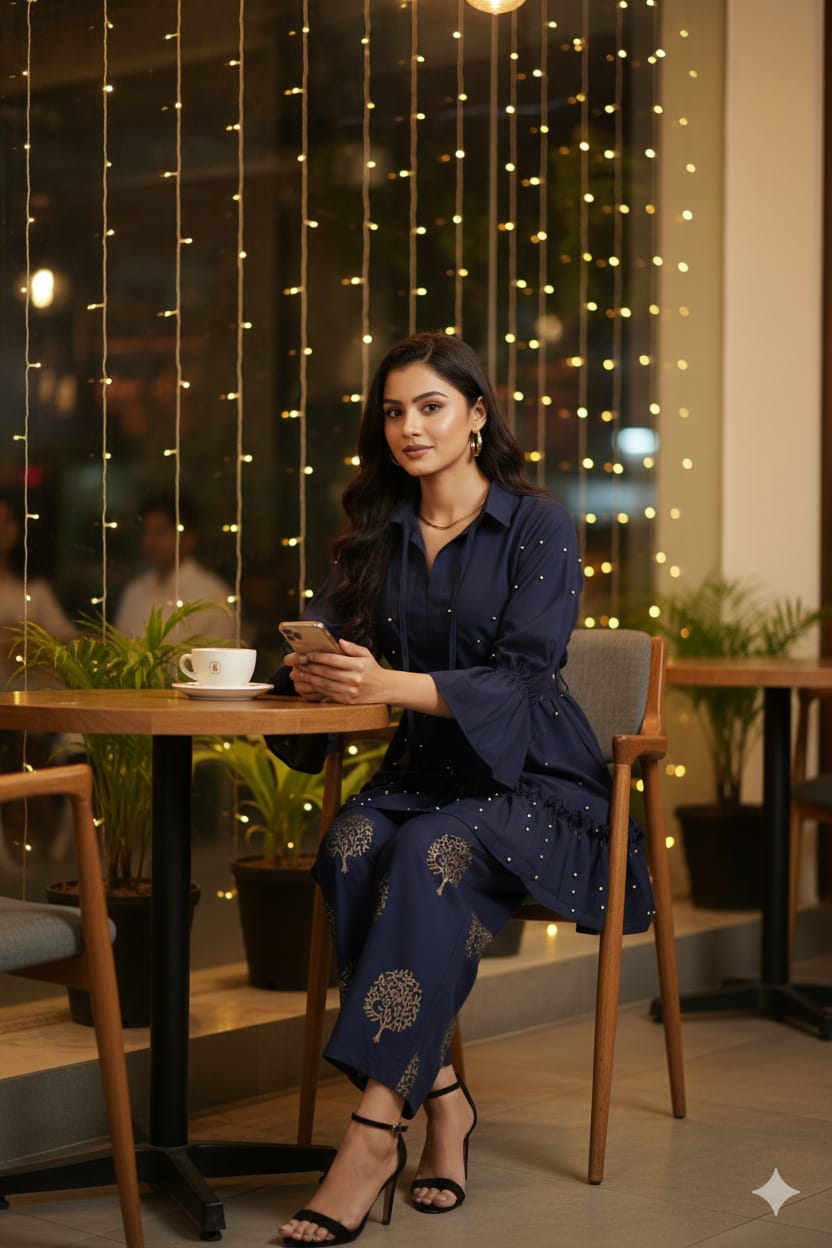 š Moti Charm ā Western Top & Plazo Set š