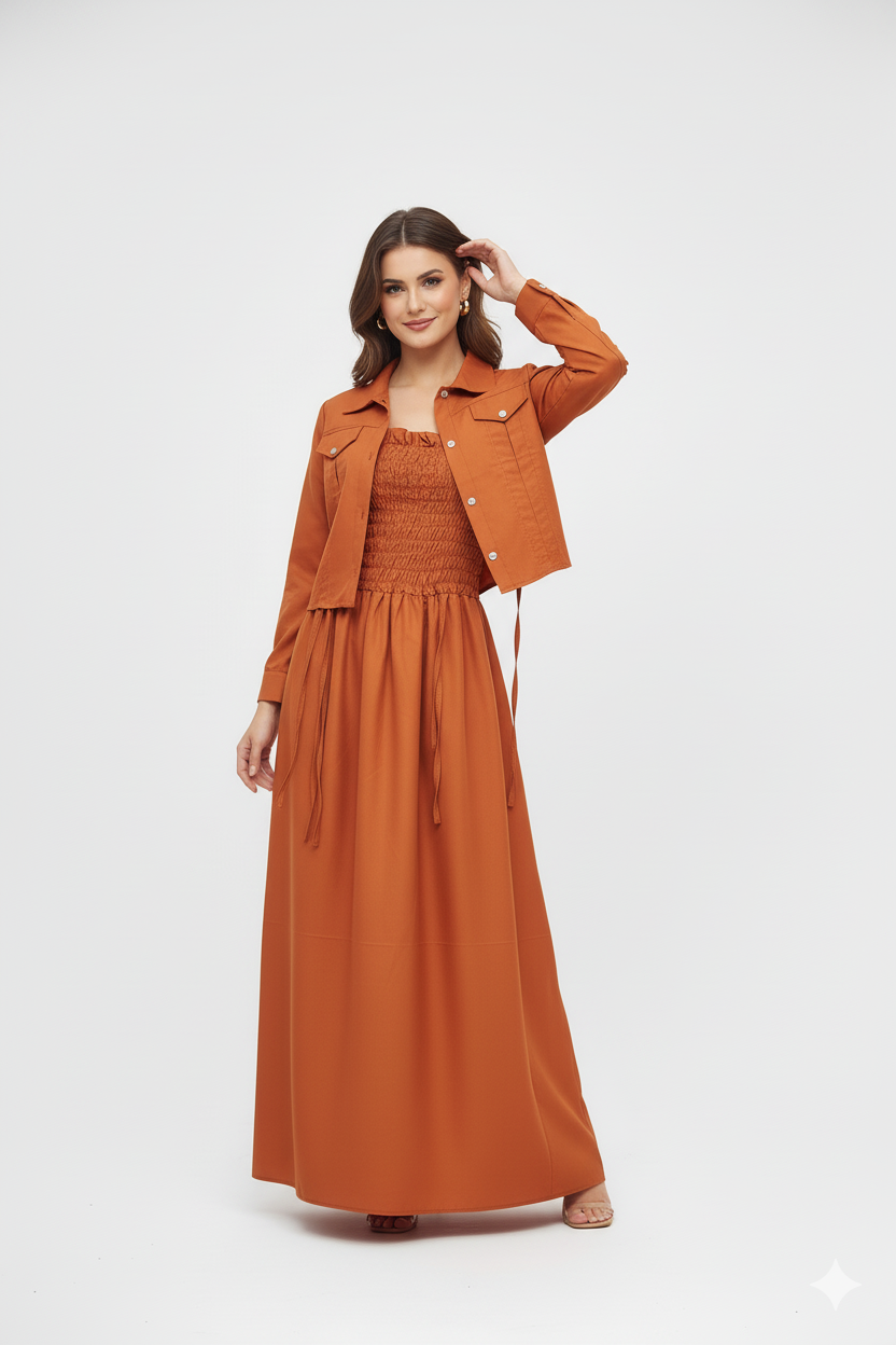 Jacket style Maxi BRONZE