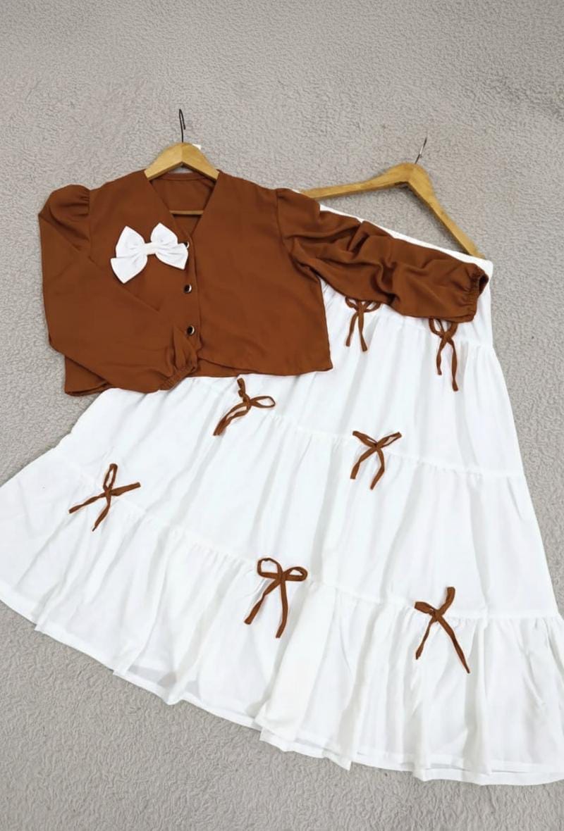 Ribbon Elegance Maxi Dress Lena Caramel