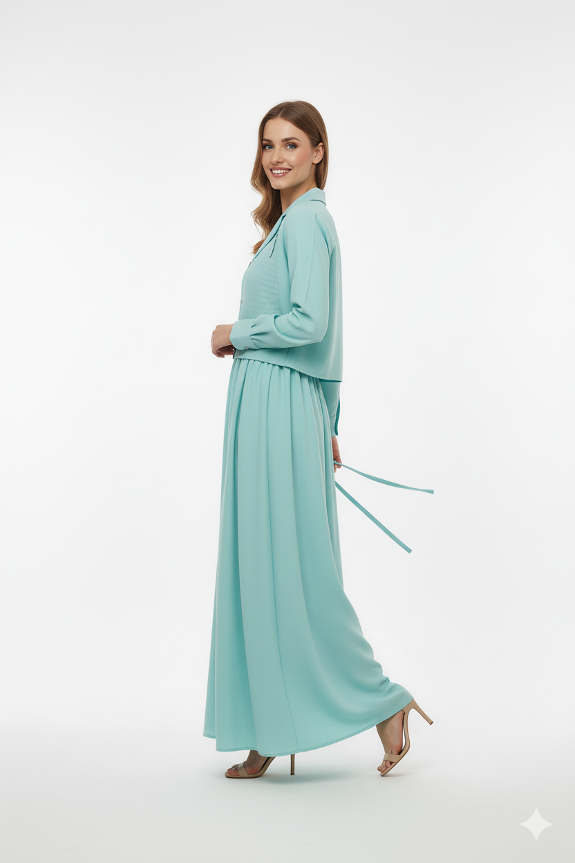Jacket maxi SKY BLUE