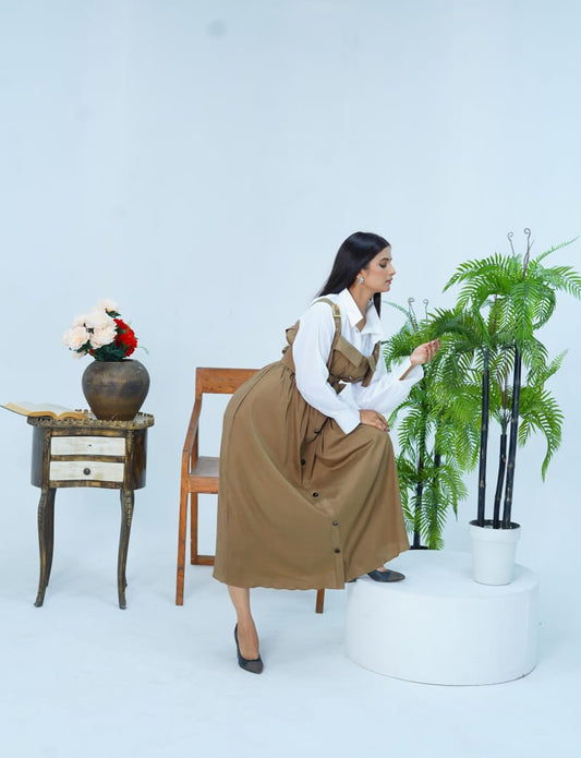 Butterfly Roomper Maxi Western Style Brown