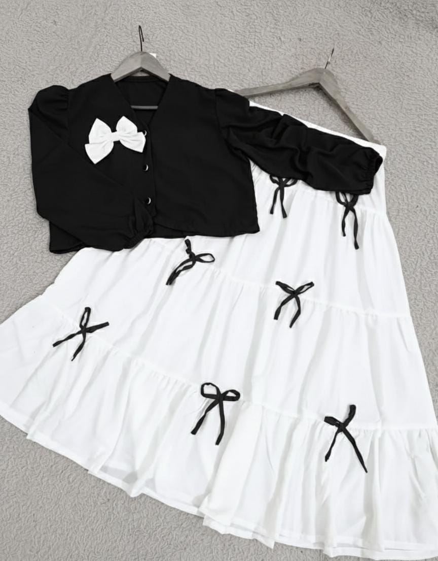 💖 Pookie Style Top & Skirt Black