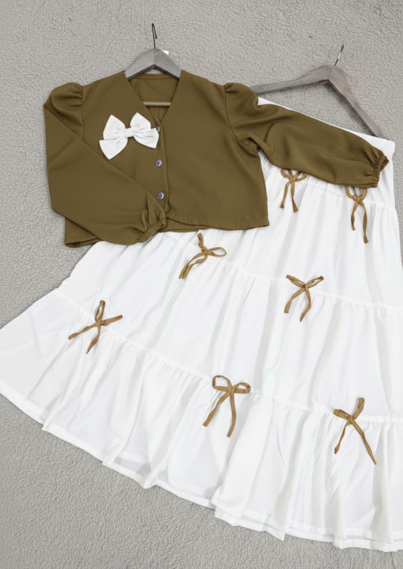 Ribbon Elegance Maxi Dress Dark Brown