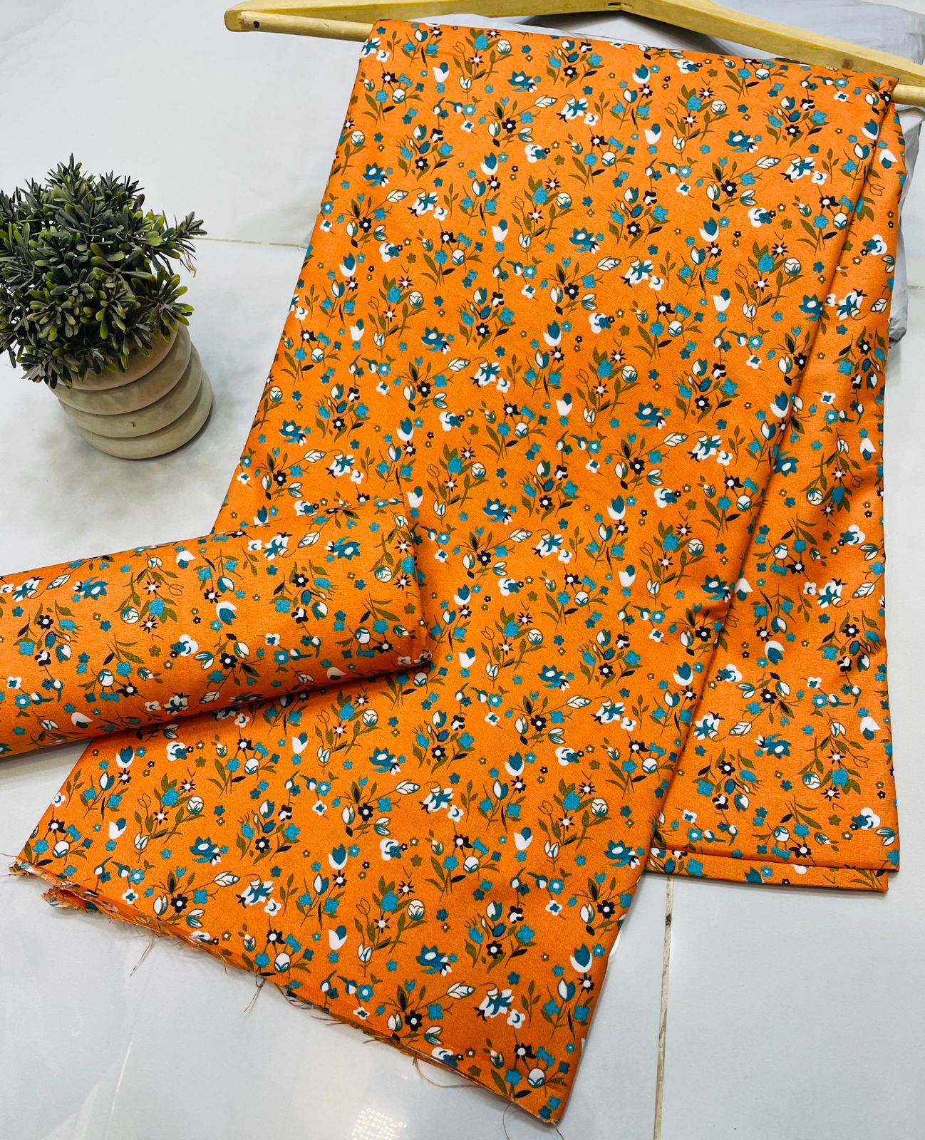 Micro Polo Cotton Digital Print UnStitched Suit