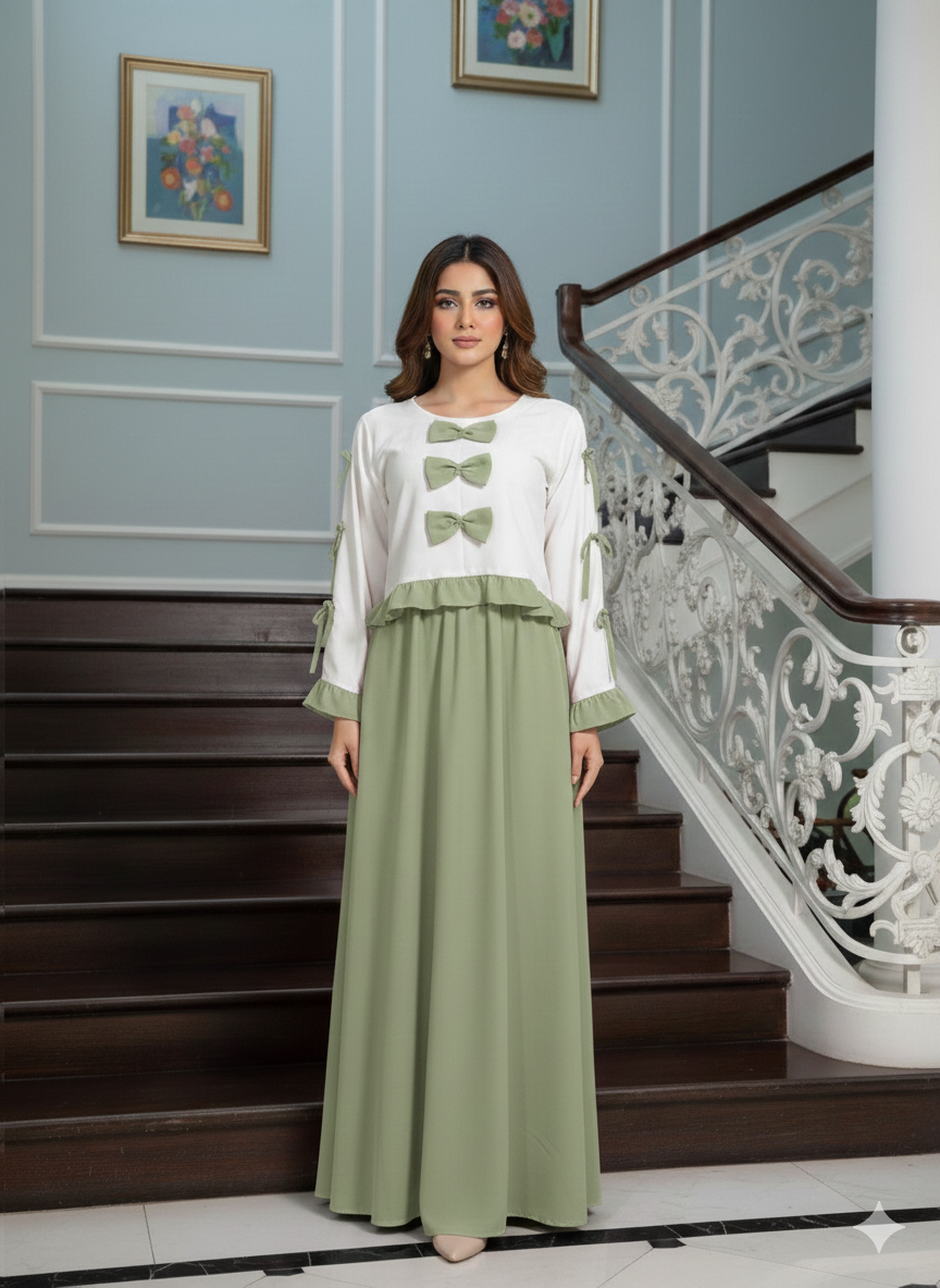Bow Pookie Maxi š Sage green