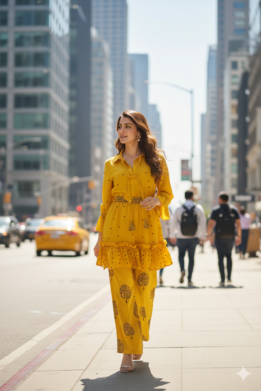 š Moti Charm ā Western Top & Plazo Set š