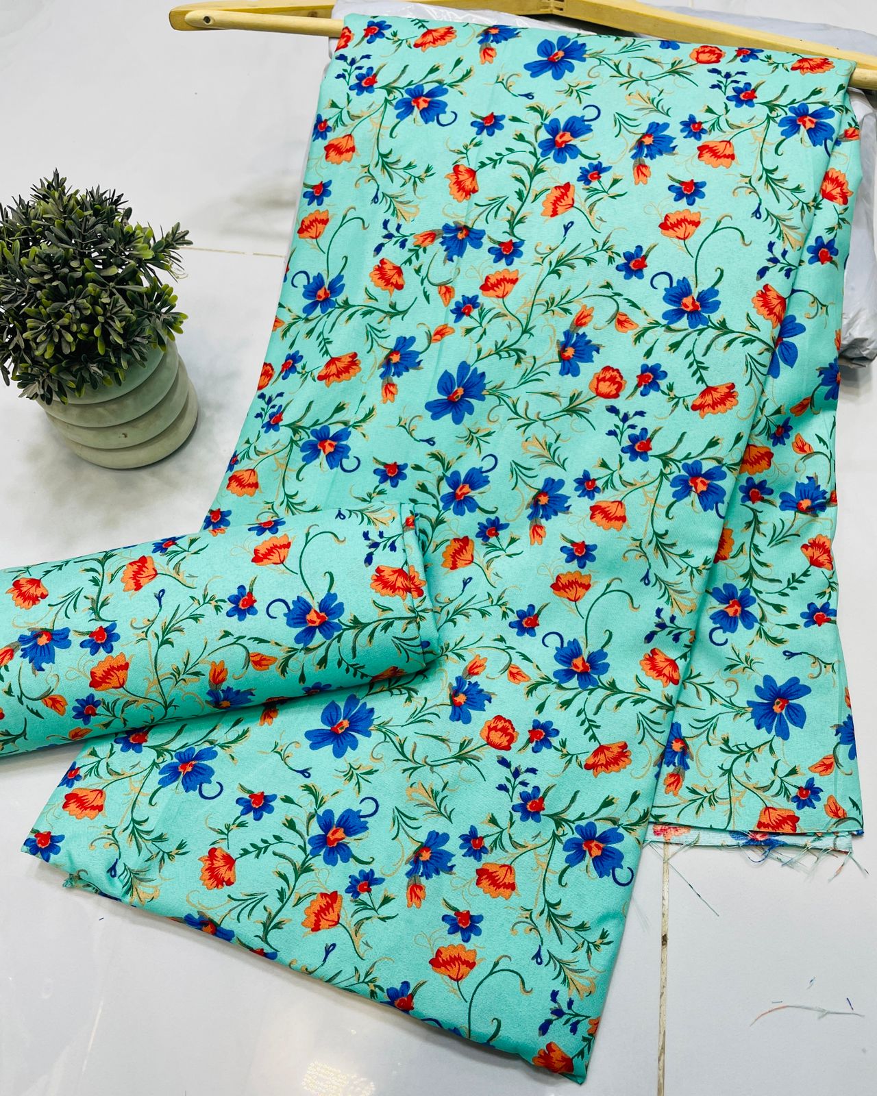 Micro Polo Cotton Digital Print UnStitched Suit0akredsr6w[