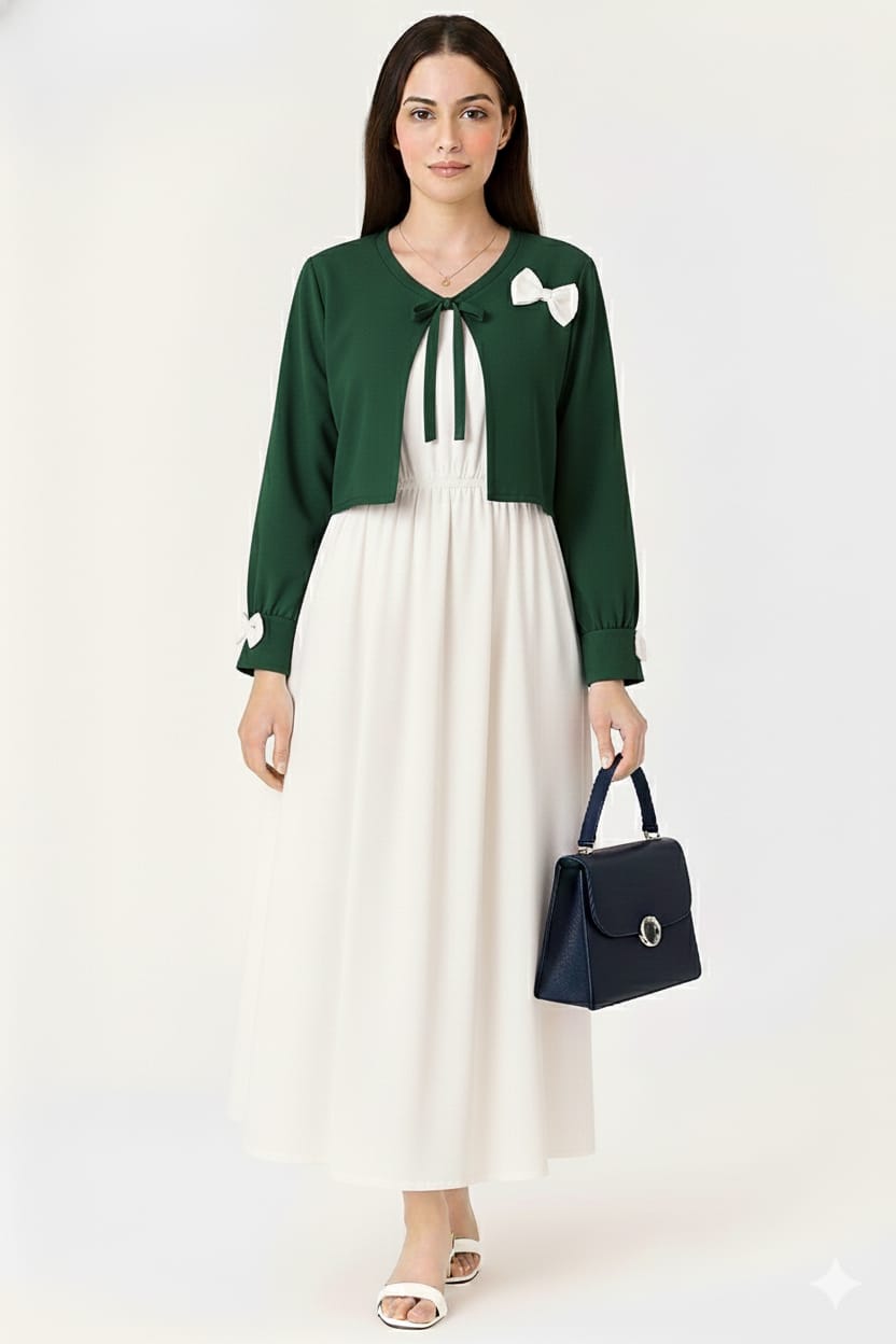 Beautiful Bow coat maxi