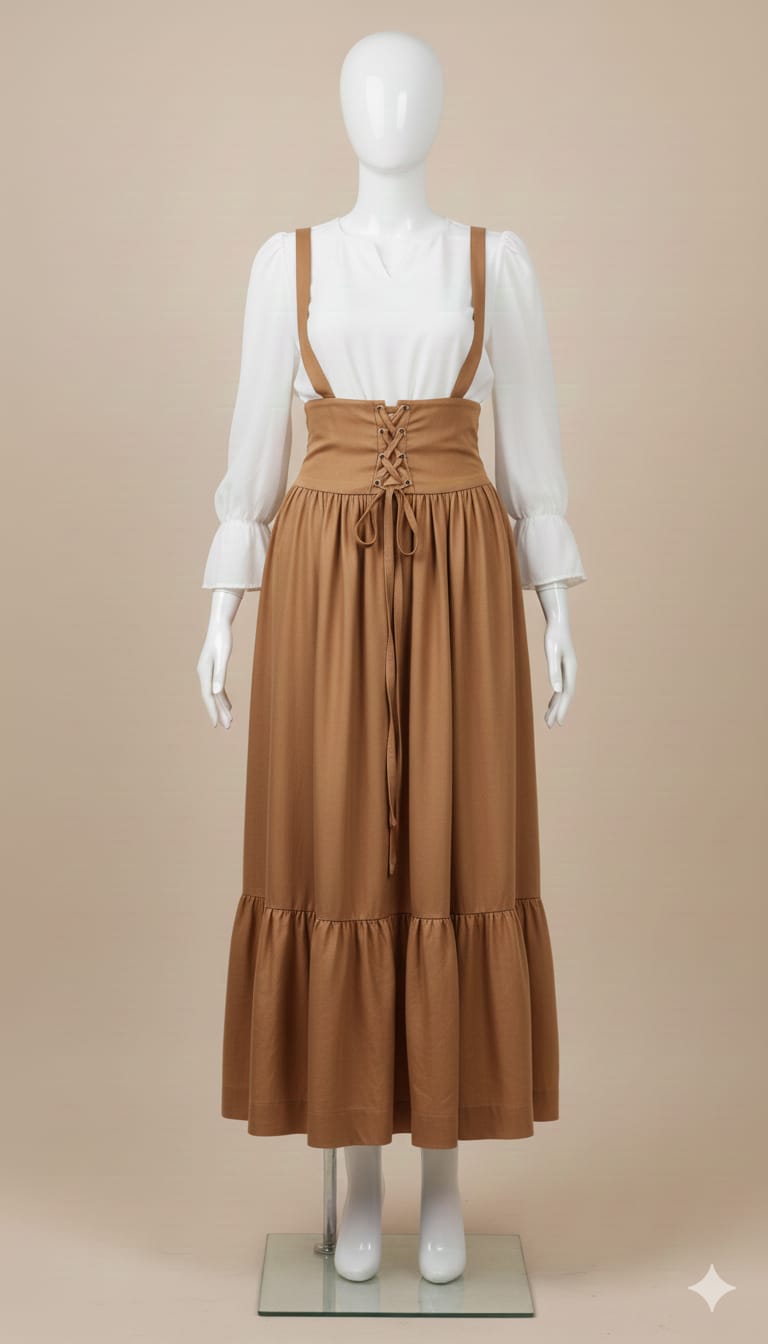 Elegant Strap Frill Maxi