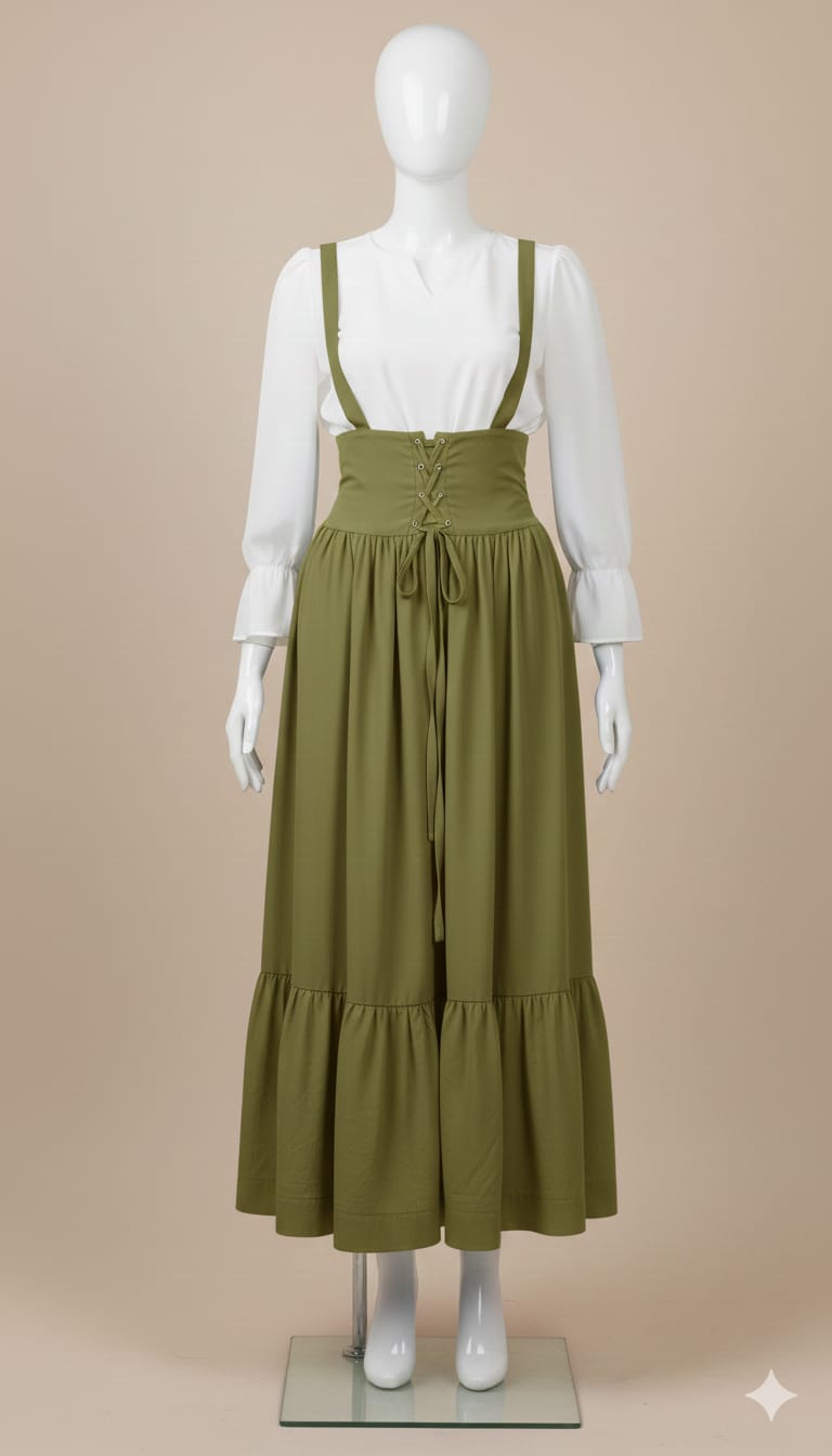 Elegant Strap Frill Maxi