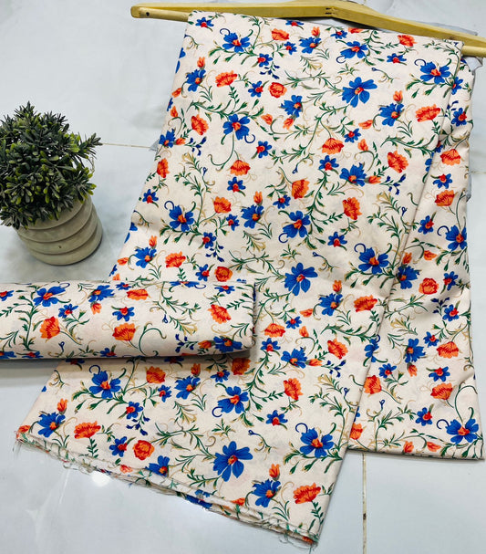 Micro Polo Cotton Digital Print UnStitched Suit0akredsr6w[