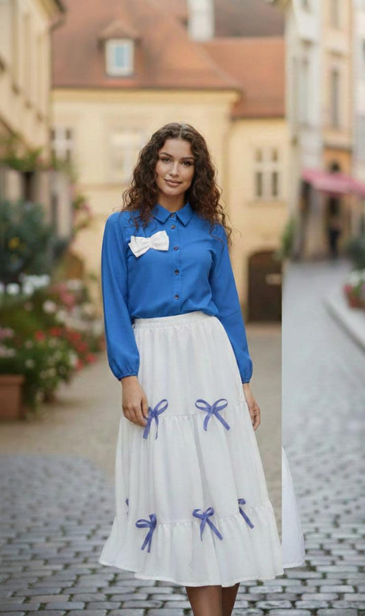 Ribbon Elegance Maxi Dress Zink