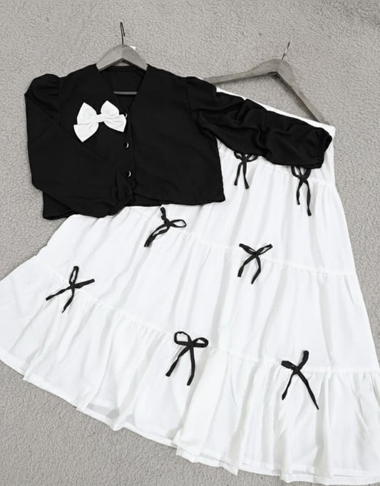 💖 Pookie Style Top & Skirt Black