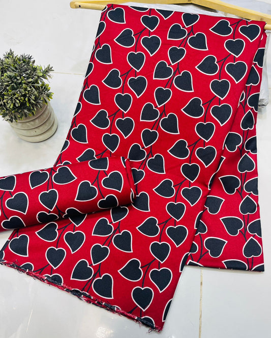 Micro Polo Cotton Digital Print UnStitched Suit0akredsr6w[