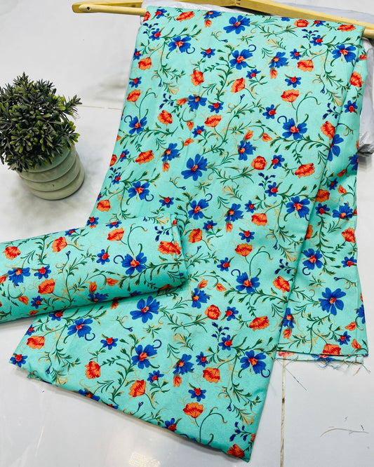 Micro Polo Cotton Digital Print UnStitched Suit0akredsr6w[