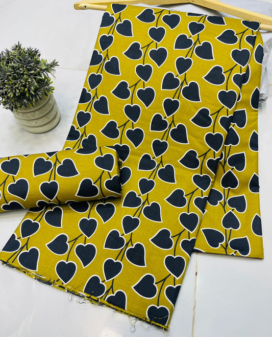 Micro Polo Cotton Digital Print UnStitched Suit